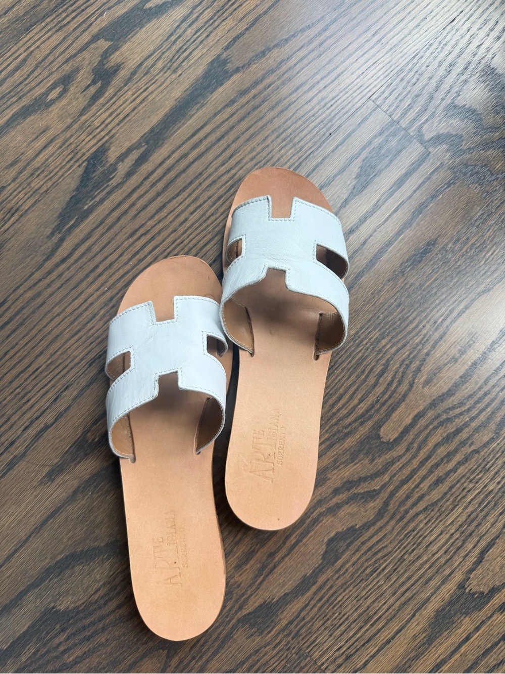 Made in Italy All leather slides Euro 40